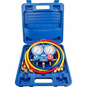 Manifold, 2 voies, avec flexibles, Mallette
